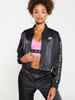 Nike NSW Air Satin Track Top - Black, Size XL, Women