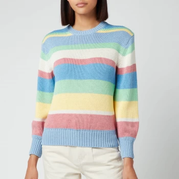 Polo Ralph Lauren Womens Stripe Classic Sweatshirt - Jersey Stripes - M