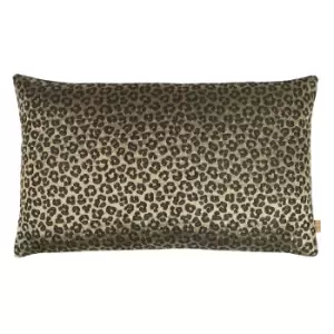 Amur Leopard Jacquard Rectangular Cushion Bronze