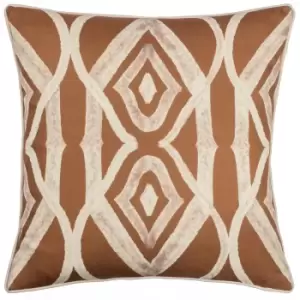 Cape Ikat Cushion Rust, Rust / 50 x 50cm / Polyester Filled