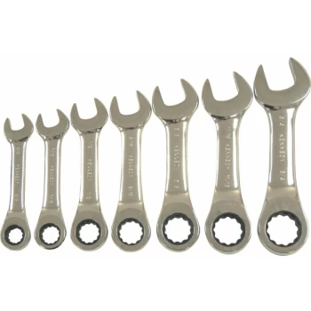 3/8'-3/4' AF Ratchet Combination Spanner Set 7PC - Kennedy-pro