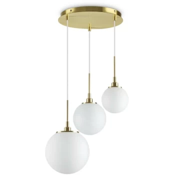 Ideal Lux Lighting - Ideal Lux GRAPE - Indoor Globe Cluster Ceiling Pendant Lamp 3 Lights White, G9