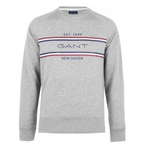 Gant Gant Stripe Crew Sweatshirt - Grey 093