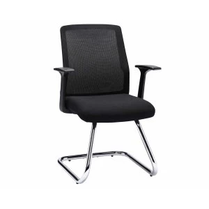 TC Office Denali Mesh Visitor Chair, Black