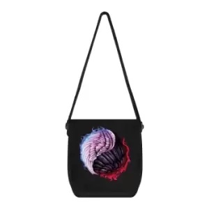 Unorthodox Collective Angelic Devil Yin Yang Messenger Bag (One Size) (Black)