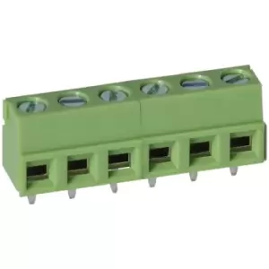 TruConnect 211845 5.08mm 6 Way Low Profile Rising Clamp Terminal Block