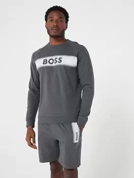 BOSS Bodywear Authentic Lounge Sweatshirt, Grey, Size S, Men