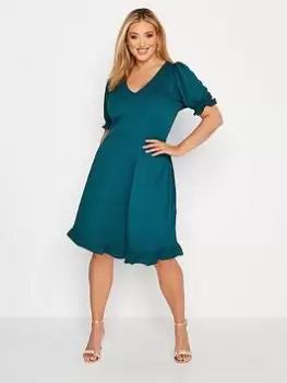 Yours V Neck Dress, Green, Size 22-24, Women