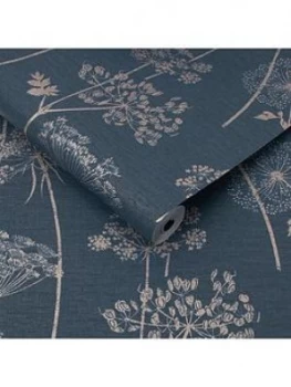 Superfresco Easy Wild Flower Navy Wallpaper