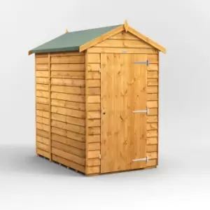 6x4 Power Overlap Windowless Apex Garden Shed