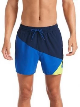 Nike Swim 5" Logo Jackknife Swim Shorts - Navy/Blue/Yellow