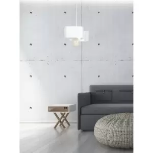 Koma White Slim Pendant Ceiling Light 1x E27