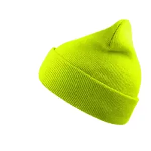 Atlantis Wind Double Skin Beanie With Turn Up (One Size) (Safety Yellow)