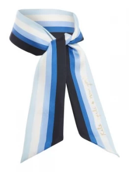 Kate Spade New York Ombre stripe skinny scarf Blue