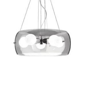 Audi 5 Light Round Ceiling Pendant Grey, Smokey, E27