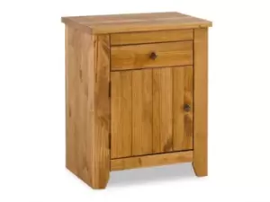 LPD Havana Pine 1 Drawer Small Bedside Cabinet Flat Packed