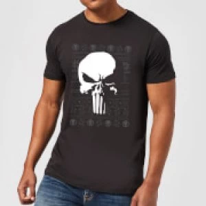 Marvel Punisher Mens Christmas T-Shirt - Black - S