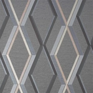 Superfresco Easy Prestige Geometric Wallpaper Charcoal Paper