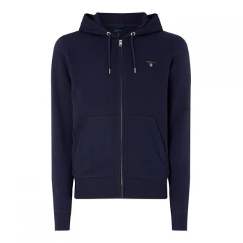 Gant Zip Through Hoodie - Navy 433