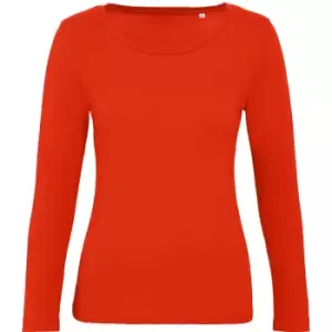 B&C Womens/Ladies Inspire Long Sleeve Tee (XS) (Fire Red)