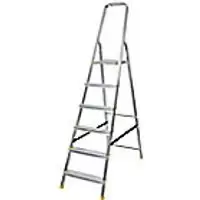 Aluminium Platform Steps - 6- slip resistant feet - 6 Treads - platform height 1200mm