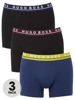 Hugo Boss 3 Pack Boxer Briefs Navy/Yellow/Burgundy Size M Men