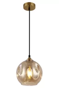 HARPER LIVING Pendant Ceiling Light Dome Shade Champagne Finish