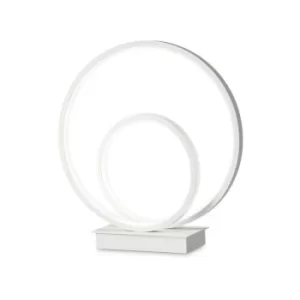 Ideal Lux LED Decorative Swirl Integrated LED Table Lamp White, 3000K