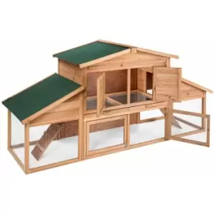 Tectake - XXL hutch for small animals - brown