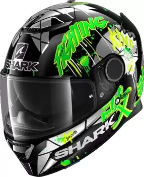 Shark Spartan Replica Lorenzo Catalunya GP Helmet, black-green, Size XL, black-green, Size XL