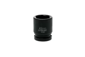 Teng Tools 920522-C 1/2" Drive - 6pt Regular Impact Socket - 22mm (DIN)