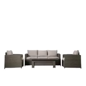 Crossland Grove Louis 3 Seater Sofa Dining Set With Rising Table