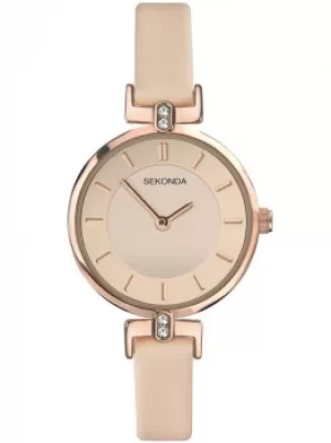 Sekonda Ladies Rose Gold Plated Cubic Zirconia Watch 2627