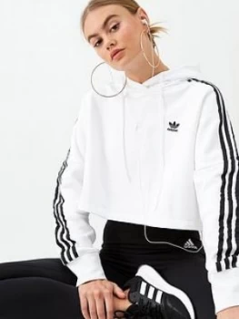 adidas Originals Cropped Hoodie - White, Size 12, Women