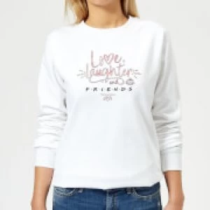 Friends Love Laughter Womens Sweatshirt - White - 3XL