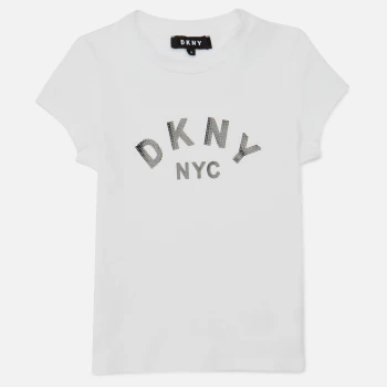 DKNY Girls Short Sleeve Tee-Shirt - White - 14 Years