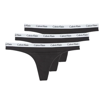 Calvin Klein Jeans CAROUSEL THONG X 3 womens Tanga briefs in Black - Sizes S,M,L,XS