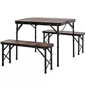 Outsunny Patio Dining Set 84B-401 Wood Colour, Black