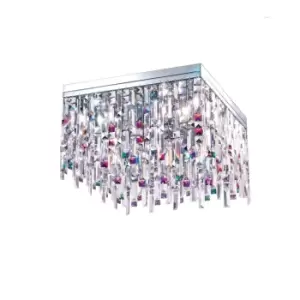 Prisma Crystal Ceiling Light 8 Light Chrome