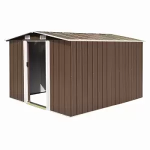 Vidaxl Garden Shed 257X298X178cm - Metal Brown