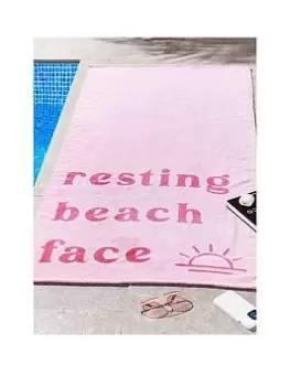 Sassy B Resting Beach Face Beach Towel