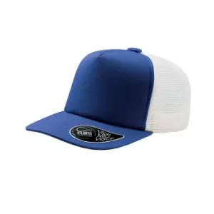 Atlantis Record Mid Visor 5 Panel Trucker Cap (One Size) (Royal)