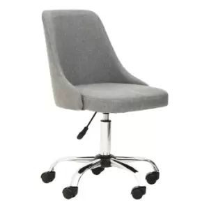 Premier Houseware Brent Fabric Home Office Chair, Grey