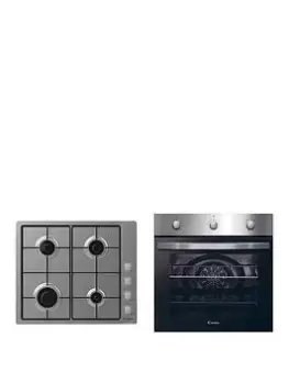 Candy Pci27Xchw6Lx Multi-Function Oven With 4 Burner Gas Hob - Black Glass With Stainless Steel - Oven Only