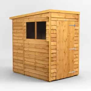 6x4 Power Overlap Pent Garden Shed