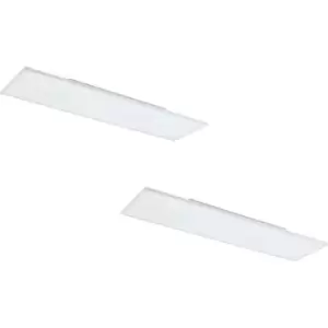 2 PACK Wall / Ceiling Light White 1200mm Slim Strip Panel 33W LED 4000K