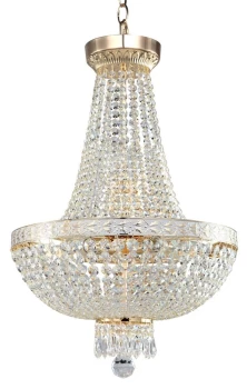 Bella Grand Chandelier Gold & Crystal, 6 Light, E14