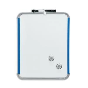 Nobo SlimLine Drywipe Board Magnetic with Pen Eraser WhiteBlue