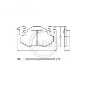 Rear Brake Pad Set A.B.S. 36802