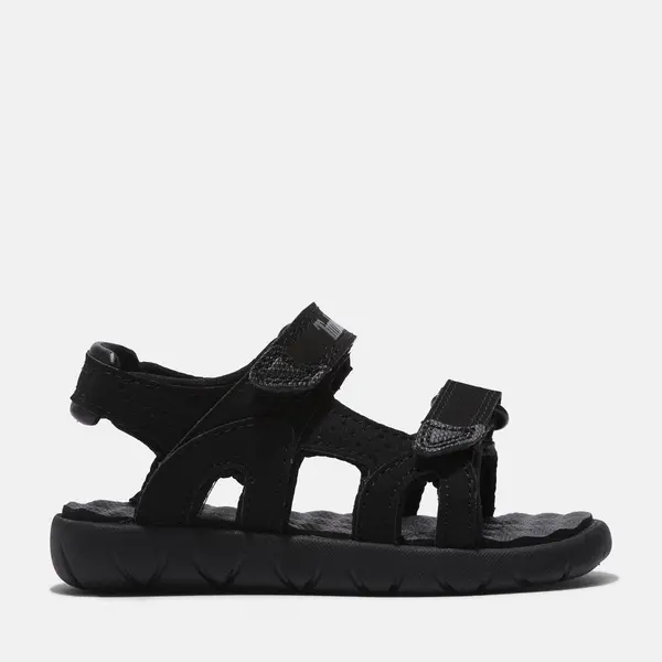 Timberland Perkins Row Sandal For Toddler In Black Monochrome Black Kids, Size 7